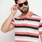 Men's Polo Collar Striper T Shirt