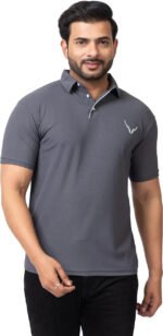 Men Printed Polo Neck Polycotton T-Shirt - Image 3