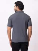 Men Printed Polo Neck Polycotton T-Shirt - Image 2