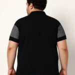 Men Striped Polo Neck Cotton Blend Blue T-Shirt - Image 2