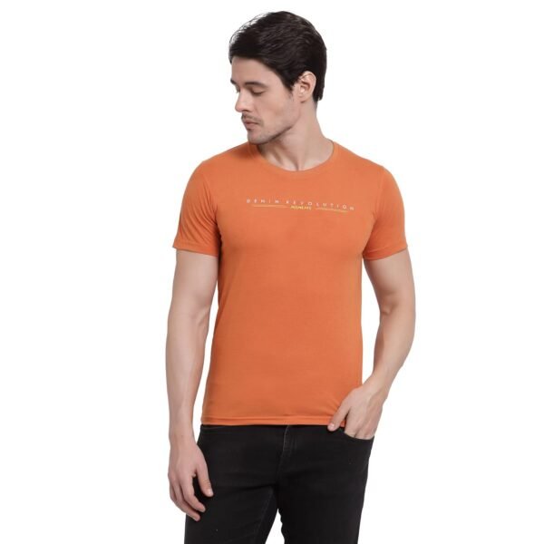 Round Neck Half Sleeves Cotton Rich T-Shirt for Mens
