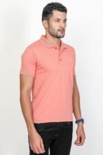Plain Collar T-shirt Cotton Rich Fabric with Pocket for Men's
