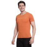 Round Neck Half Sleeves Cotton Rich T-Shirt for Mens - Image 2
