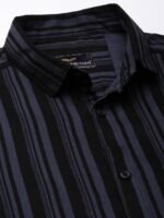 Men's Standard Slim Fit Striped Pure Cotton Casual Shirt - Image 3