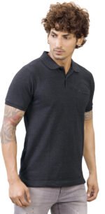 Pack of 2 Men Solid Polo Neck Cotton T-Shirt - Image 2
