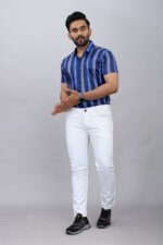 Men Regular Fit Self Design Casual Shirt - Image 3