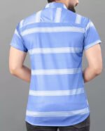 Men Regular Fit Striped Spread Collar Casual Shirt - Image 3