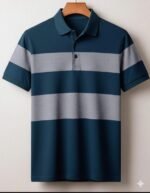 Striped Polo T-Shirt Pack of 2 | Regular Fit Cotton Blend Half Sleeve Collar T-Shirts | Comfortable & Breathable Fabric | Casual, Polo for Men - Image 4