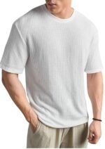 Mens Branded Half Sleeve Cotton Polyster Solid Popcorn Waffle T-Shirt for Mens Round Neck Popcorn Branded Tshirt for Men & Boys (Pack of 2) - Image 2