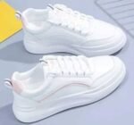 White Stylish Casual Sneakers For Women